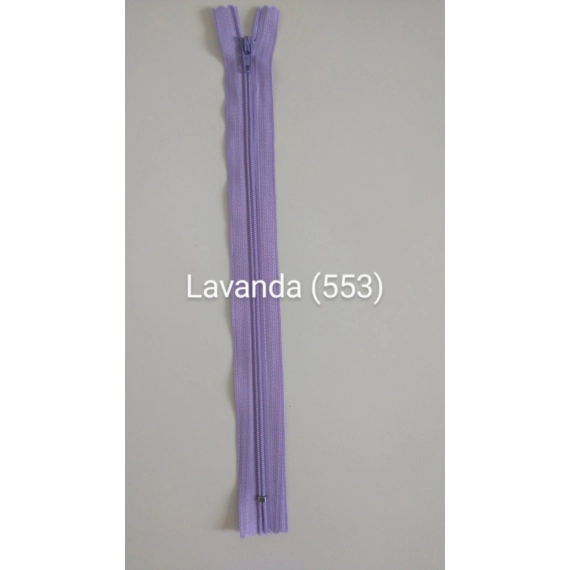 Zíper Nylon Fino Fixo - Cursor Automático - Lavanda 