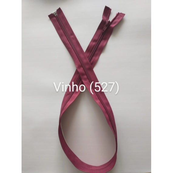 Zíper Separável Nylon – 5mm - Cursor Automático - Vinho