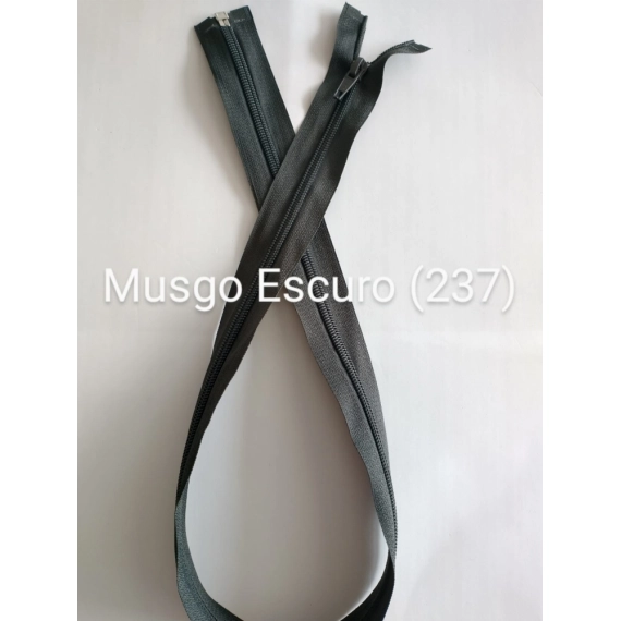 Zíper Separável Nylon – 5mm - Cursor Automático - Musgo Escuro