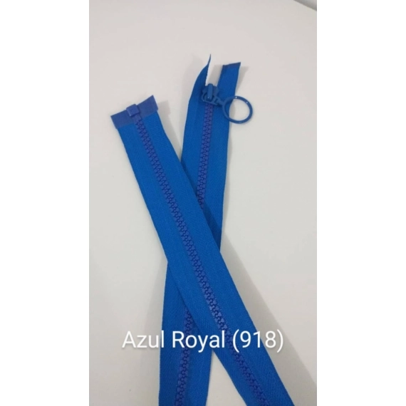 Zíper Vislon Separável 6mm - Cursor Argola - Azul Royal