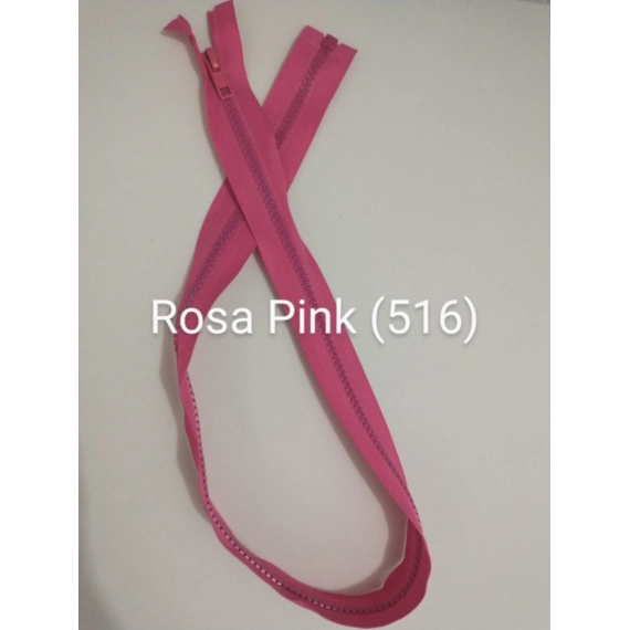 Zíper Vislon Separável 6mm - Cursor Automático - Rosa Pink