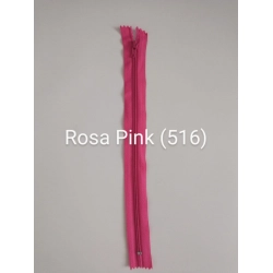 Zíper Nylon Fino Fixo - Cursor Automático - Rosa Pink