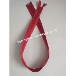 Zíper Separável Nylon – 5mm - Cursor Automático - Vermelho Bombeiro